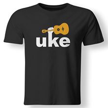 Moda t-shirts verão em linha reta 100% algodão uke ukelele gráfico música amante t camisa 2024 - compre barato