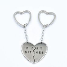 Broken Heart Keyrings Best Bitches Friendship Couple Keychain For Keys Car Best Friend Key Chain She Believed Keyring Gifts 2024 - buy cheap