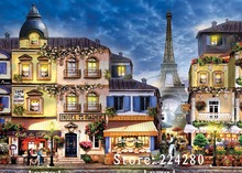 Needlework,Handwork Scenery 14CT Counted Embroidery Eiffel Tower Market DIY Cross stitch kits,Art Cross-Stitching Home Decor 2024 - buy cheap