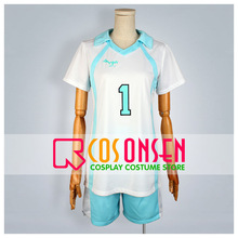 COSPLAYONSEN Haikyuu!! Aoba Jousai High Oikawa Tooru Volleyball Uniform Cosplay Costume White/ light green color 2024 - buy cheap