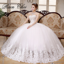 Vestido De Noiva Lace Elegant Ball Gown Sweetheart Appliqued Bridal Wedding Dress 2020 2024 - buy cheap
