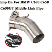 Slip On For BMW C650 C600 C650GT Motorcycle Exhaust Escape Modified Stainless Steel Connection Middle Link Pipe Without Muffler 2024 - buy cheap
