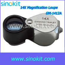 Free Shipping Wholesales Portable 14X Gemological Magnification Loupe - GM-1412A 2024 - buy cheap