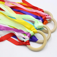5pcs Rainbow Colored Ribbon Splice Colorful Dance Ribbon Art Gymnastics Ribbon Ballet Streamer Baby Toy Sports 2024 - buy cheap