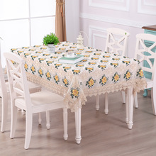 Toalla de mesa de encaje Floral rosa, decoración de boda, cubierta de mesa bordada, mantel de mesa de té, decoración textil para habitación del hogar 2024 - compra barato