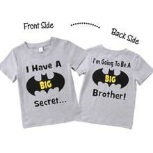 1-6Y Summer Toddler Kids Boys Clothes Summer Short Sleeve Batman Print Cartoon Big Brother T-shirt Tee Tops Children Clothes 2024 - buy cheap