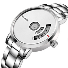 Fashion Silver Stainless Steel Men's Watches Creative Dial Design Casual Analog Quartz Man Watch Classic Stylish Men Clock Reloj 2024 - buy cheap