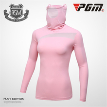 Pgm Gollf Womens Tops Sun Protection Long Sleeve T Shirts Ladies Mask Ice Silk Shirts Female Quick Dry Tops AA60446 2024 - buy cheap