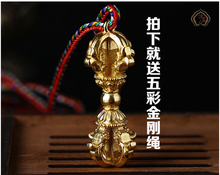 Очень красивая редкая латунная тибетская буддистская Ваджра Hsiang mo ch'u Shadow Sword Talisman Good Lucky 2024 - купить недорого