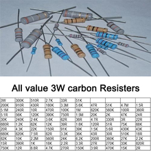 Бесплатная доставка с треком 100 шт. 10R 3 Вт DIP резисторы Углеродные резисторы 3 Вт 10 Ом 5% углеродный пленочный резистор другое значение пожалуйста оставьте 2024 - купить недорого