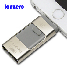 Lanzero I-Flash Drive R HD u-диск Lightning данных для iPhone/iPad/ipod, micro USB интерфейс флеш-накопитель для ПК/Mac 8 г/16 г/32 г/64 г 2024 - купить недорого