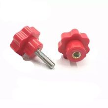 2Pcs M6 Stainless Steel Star type wood Seven Corners Knob bakelite Plum blossom Torx Hand handle Screw 10mm-50mm L red 2024 - buy cheap