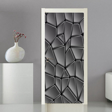 3D обои современные простые абстрактные Геометрические черно-белые художественные фрески дверные наклейки для гостиной домашний Декор ПВХ 3D настенные наклейки s 2024 - купить недорого
