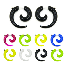 Ensanchador espiral falso acrílico caliente, cónico de oreja que, expansor de banda, Cheater, Piercing, joyería corporal, túnel y tapones, 1 par 2024 - compra barato