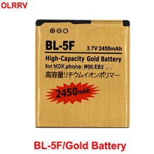 BL-5F Gold Battery for Nokia N96 N95 N98 N93i 6290 E65 6290 6210S/N 6710N N95 C5-01 Bateria Accumulator AKKU 2450mAh 2024 - buy cheap