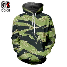 OGKB Fall Primavera Casual Hoodies 3d Impresso Camuflagem Verde Moletom Com Capuz Masculino Moletom Manga Longa Com Capuz Casaco Com Capuz Masculino Hiphop Outwears 2024 - compre barato