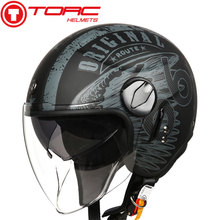 TORC T595 jet helmet motorcycle open face helmet retro personalized motorbike double visor helmet capacete moto helmet DOT 2024 - buy cheap