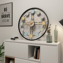 Европейские/бесшумные/металлические настенные часы, современный дизайн, большие часы на стене для гостиной, домашний декор, настенные часы, винтажное железное искусство 2024 - купить недорого