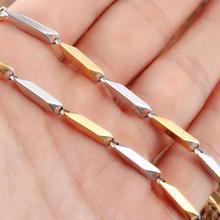 HIP High Polished Silver Gold Color Titanium Stainless Steel 16-40 Inch Long Stick Aberdeen Chain Necklaces for Men Jewelry 2024 - buy cheap