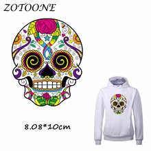 ZOTOONE Flower Skull Patches Iron Patches for Clothing Beaded Applique Clothes T Shirt Heat Transfer DIY Accessory Decoration C 2024 - buy cheap