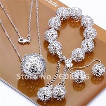 fashion jewelry, ,S925 Sterling Silver color Necklace & bracelet,  jew Necklace & bracelet, HOT SAL S206 2024 - buy cheap