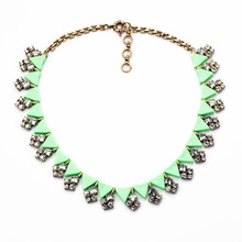 Colar geométrico triangular de resina maxi bib kpop, colar feminino de joalheria da índia para compras on-line 2024 - compre barato