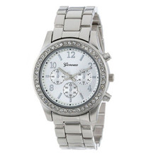 Lovesky 2020 New Fashion Faux Chronograph Plated Classic Geneva Quartz Ladies Watch Women Crystals Wristwatches Relogio Feminino 2024 - buy cheap