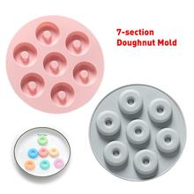 7 Grid Donut Mold Oven Accessories Silicone Cake DIY Maker Dessert Biscuit Candy Mould High Temperature Non-stick Baking Tool 2024 - buy cheap