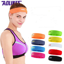 AOLIKES Cotton Sports Basketball Sweatband For Women Yoga Hair Band Head Sweat Band Fitness Gym Running Headband zweetband hoofd 2024 - buy cheap