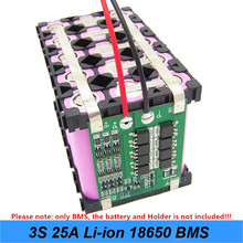 Placa de proteção de bateria li-íon 3s 25a, para chave de fenda 18650 bms pcm, bms pcm, com equilíbrio para bateria de íon de lítio, módulo de célula ja 2024 - compre barato