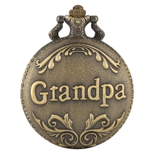 Reloj de bolsillo de cuarzo para abuelo, accesorio de arte coleccionable, de bronce con colgante Punk, regalos únicos para abuelo 2024 - compra barato