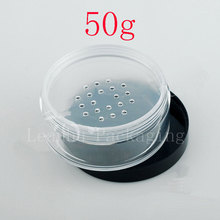 50g X 30 small empty clear plastic jars containers with sifter for loose powder, sifter plastic jar loose powder tin box pot 2024 - buy cheap