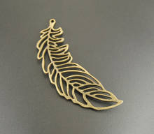 3 Pcs  Bronze Large Filigree Feather Charms Pendant Metal Fits Bracelets Jewelry Making A449 2024 - buy cheap