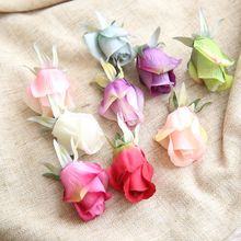 30Pcs  4.5CM Artificial Silk Fake Flower Head Mini Roses Buds for Wedding Home DIY Decor White Red Blue 2024 - buy cheap