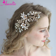 Delicate Women Jewelry Flower And Rhinestone Headpiece Hair Barrette Bridal Accessories Wedding Hair Clip 2024 - buy cheap