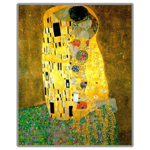 Pintura famosa de "The kiss" 5D, pintura de diamante artesanal, bordado de diamantes de imitación cuadrados/redondos, cuadro de mosaico en oferta 2024 - compra barato