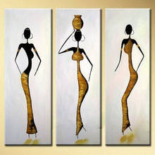 As Gift Africa Women Pictures Handpainted Abstract Figure Oil Paintings on Canvas Modern Home Decor Wall Art Large Wall Painting 2024 - buy cheap