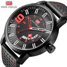 MINI FOCUS Top Men's Watches Luxury Brand  Leather Watch Waterproof With Date Create Quartz Wristwatch Relogio Masculino Uhr 2024 - buy cheap