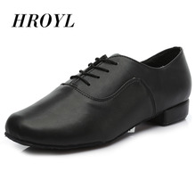 HROYL NEW Dance Shoes For Men Low Heel latin dance  Shoes Ballroom Dance Shoes Men Salsa Dance Shoes Wholesale and Retail 2024 - buy cheap
