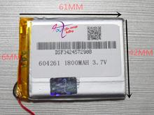 3.7V polymer lithium battery 604261 064261 MP4 MPG GPS MP3 Bluetooth small toys 1800mah 2024 - buy cheap