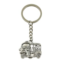 LLavero de coche de alta calidad para hombre, cadena de soporte de Metal artesanal, Color plateado, colgante de Taxi, autobús, Tailandia, para regalo, nueva moda 2024 - compra barato