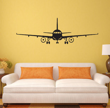Personality Black Plane Decorative Vinyl Wall Stickers For Boy Bedroom Living Room Wall Decoration Sticker Wallpaper Glass Decor 2024 - buy cheap