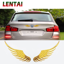 Lentai-1 conjunto de adesivos para carro, metal, 3d, asa de anjo, estilo para mercedes benz w203, w204, w211, volvo s60, xc90, xc60, s80, subaru forester 2024 - compre barato