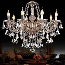 Candelabro Led de Cristal, Lustres de Cristal, E14, 6, 8 lámparas 2024 - compra barato