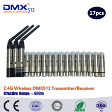 DHL envío gratis 17 unids/lote Wireless DMX controlador inalámbrico DMX512 transmisor y receptor DMX controlador de luz 2024 - compra barato