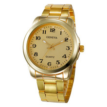 Luxury Fashion Women Men Watch Simple Golden Stainless Steel Strap Bracelet Analog Quartz Wrist Watch Relogio Feminino P30 2024 - buy cheap
