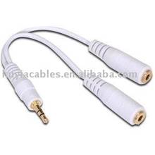Free Shipping+50pcs/lot+Good Quality 3.5mm Headphone Earphone Y Splitter Adapter Cable Jack +wholesales 2024 - buy cheap