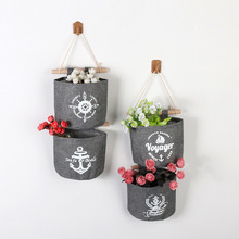 4pcs/lot Cotton Linen Storage bags Creative  Anchor Sailboat Wardrobe Hanging Bag Wall Pouch Cosmetic Toys Home Organize Pockets 2024 - buy cheap
