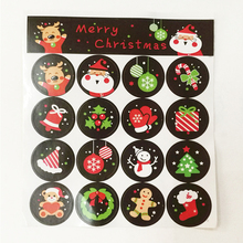 Sale 16pcs/1 Sheets Merry Christmas Gift Labels Stickers Cake Scrapbooking DIY  Kraft Sticker Cookie Lovely Kitchen Sweets Party 2024 - buy cheap