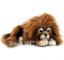 free shipping lion toy artificial lion gift decoration mini lion artificial crafts animal lion figurine handmade furry animal 2024 - buy cheap
